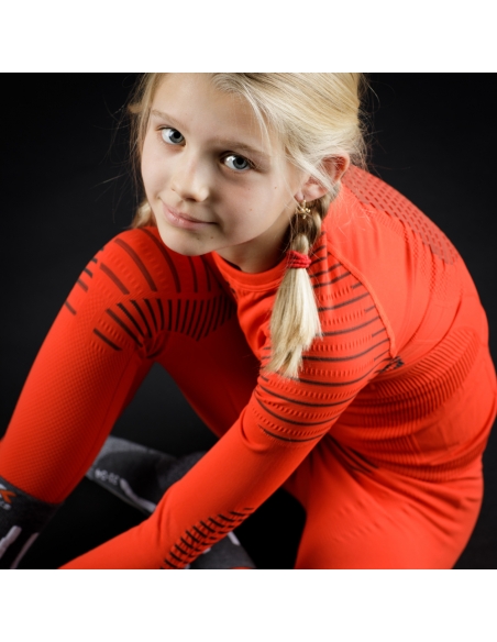 Koszulka termoaktywna dla dzieci X-Bionic INVENT JUNIOR 4.0 Sunset Orange/Anthracite