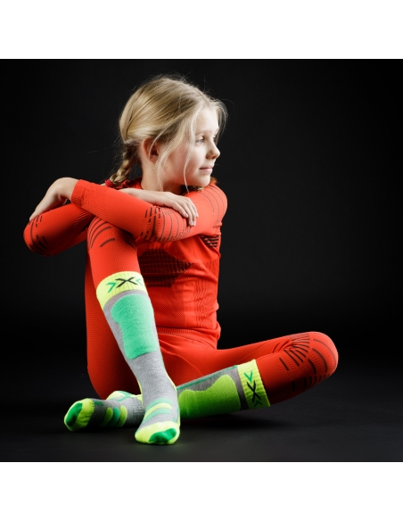 Getry kalesony termoaktywne dla dzieci X-Bionic INVENT 4.0 Sunset Orange/Black