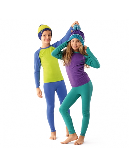 Bielizna termoaktywna dla dzieci (koszulka + getry) Viking ARATA KIDS pomarańczowo-niebieska