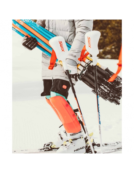 Ochraniacze narciarskie na golenie POC Shins Classic Junior Fluorescent Orange