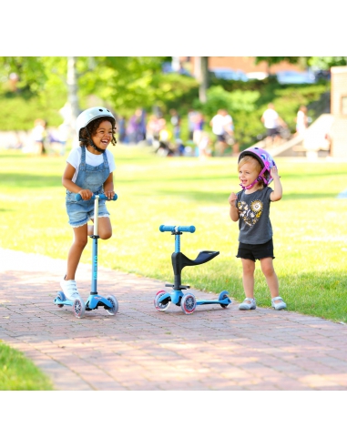 Hulajnoga i Jeździk Mini Micro Deluxe Plus 3w1 Pink LED