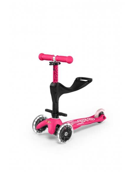 Hulajnoga i Jeździk Mini Micro Deluxe Plus 3w1 Pink LED