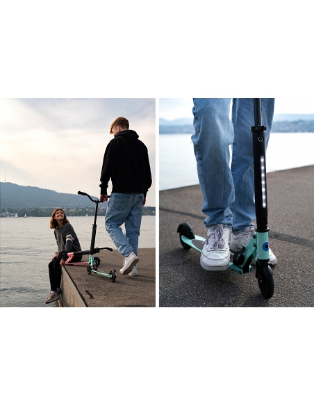 Miętowa dwukołowa hulajnoga Micro Sprite Deluxe Mint