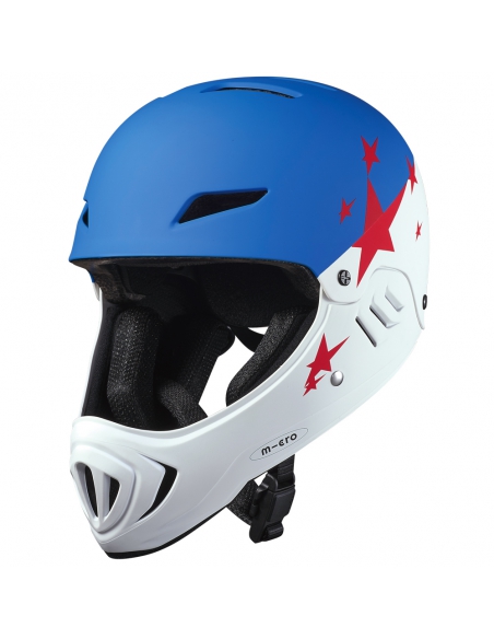 Kask dziecięcy Micro Racing (full face) White/Blue