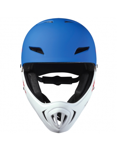 Kask dziecięcy Micro Racing (full face) White/Blue