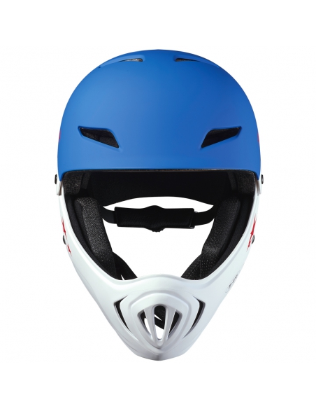 Kask dziecięcy Micro Racing (full face) White/Blue