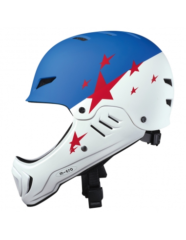Kask dziecięcy Micro Racing (full face) White/Blue