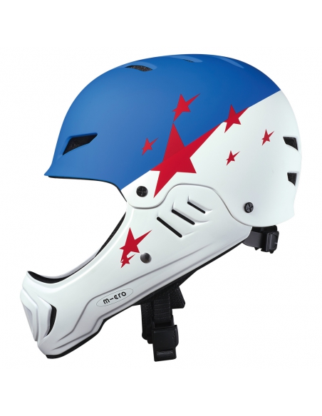 Kask dziecięcy Micro Racing (full face) White/Blue
