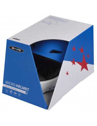 Kask dziecięcy Micro Racing (full face) White/Blue