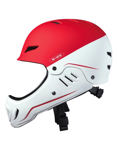 Kask dziecięcy Micro Racing (full face) White/Red