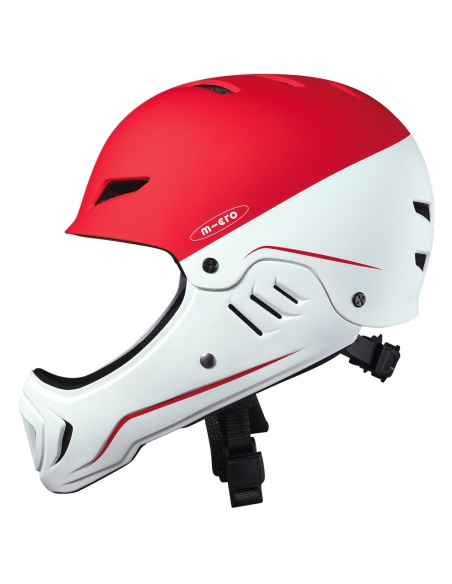 Kask dziecięcy Micro Racing (full face) White/Red