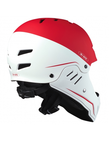 Kask dziecięcy Micro Racing (full face) White/Red