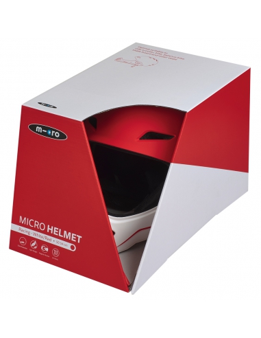 Kask dziecięcy Micro Racing (full face) White/Red