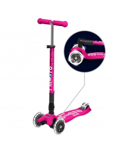 Hulajnoga Maxi Micro Deluxe Foldable Shocking Pink LED (składana)