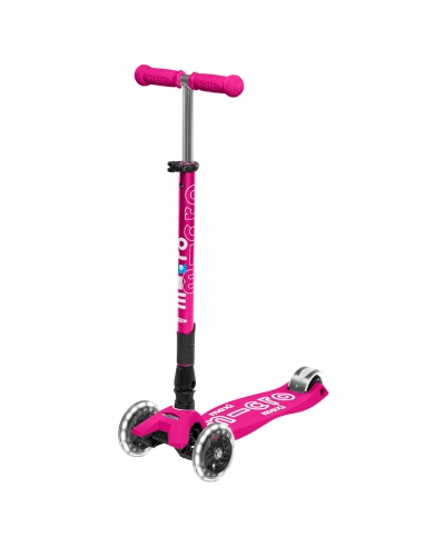 Hulajnoga Maxi Micro Deluxe Foldable Shocking Pink LED (składana)