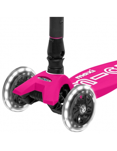 Hulajnoga Maxi Micro Deluxe Foldable Shocking Pink LED (składana)