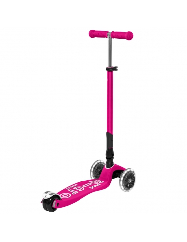 Hulajnoga Maxi Micro Deluxe Foldable Shocking Pink LED (składana)