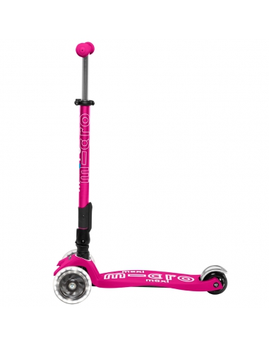 Hulajnoga Maxi Micro Deluxe Foldable Shocking Pink LED (składana)
