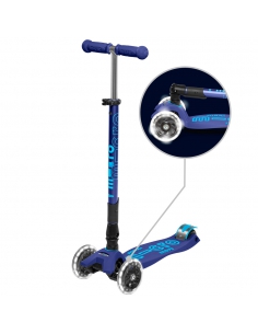 Hulajnoga Maxi Micro Deluxe Foldable Navy Blue LED (składana)