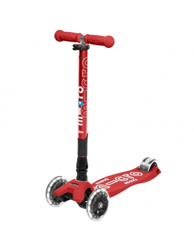 Hulajnoga Maxi Micro Deluxe Foldable Red LED (składana)