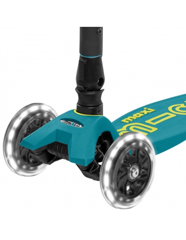 Hulajnoga Maxi Micro Deluxe Foldable Petrol Green LED (składana)