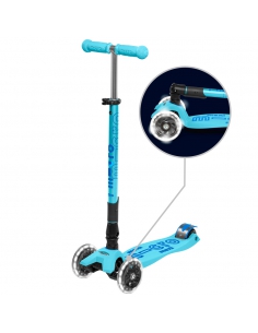 Hulajnoga Maxi Micro Deluxe Foldable Bright Blue LED (składana)