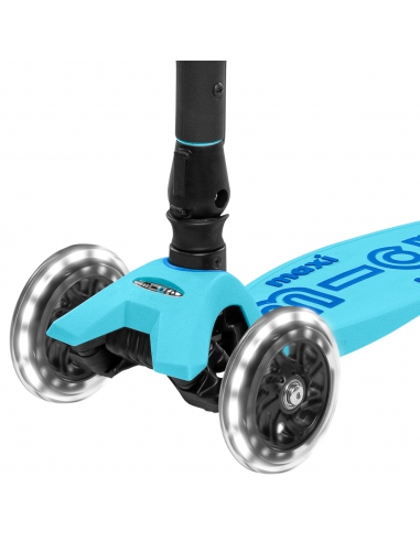 Hulajnoga Maxi Micro Deluxe Foldable Bright Blue LED (składana)
