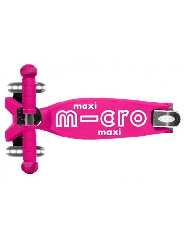 Hulajnoga Maxi Micro Deluxe Foldable Shocking Pink LED (składana)
