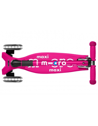Hulajnoga Maxi Micro Deluxe Foldable Shocking Pink LED (składana)