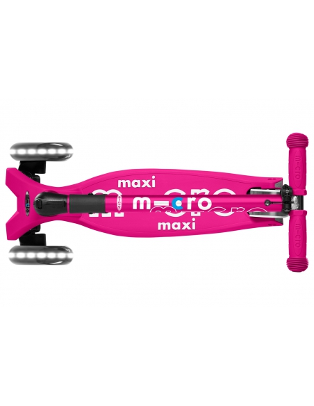 Hulajnoga Maxi Micro Deluxe Foldable Shocking Pink LED (składana)