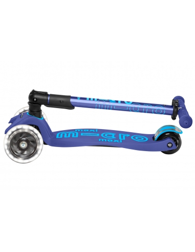 Hulajnoga Maxi Micro Deluxe Foldable Navy Blue LED (składana)