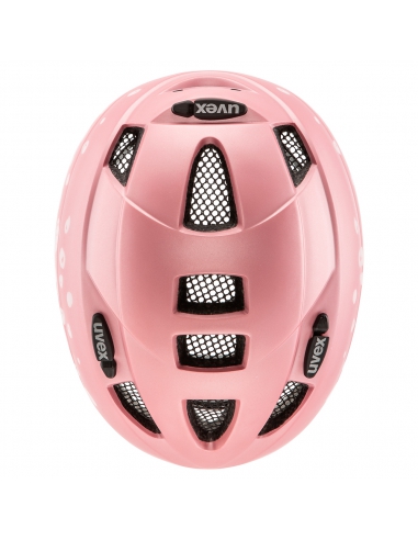 Kask dziecięcy Uvex Kid 2 CC Pink Polka Dots Mat