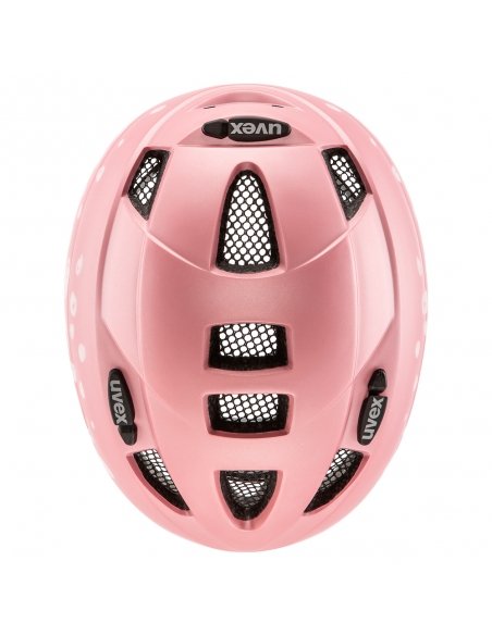 Kask dziecięcy Uvex Kid 2 CC Pink Polka Dots Mat