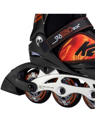 Rolki dziecięce K2 SK8 HERO BOA ALU Black/Orange