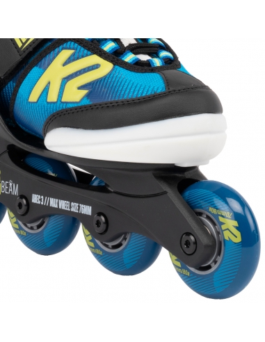 Rolki dziecięce K2 RAIDER BEAM LED Blue/Yellow...