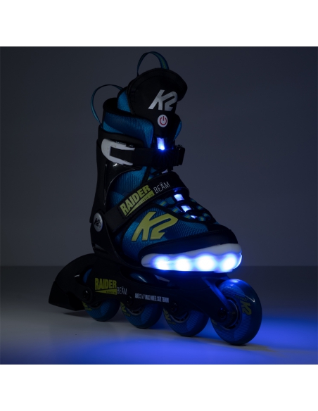 Rolki dziecięce K2 RAIDER BEAM LED Blue/Yellow (świecące)