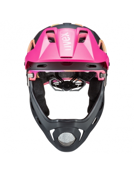 Kask rowerowy full-face Uvex Jakkyl HDE 2.0 Future Black Mat (odpinana garda)