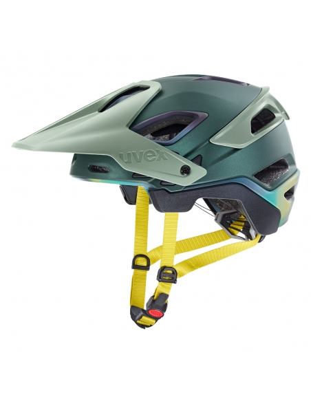 Kask rowerowy full-face Uvex Jakkyl HDE 2.0 Forest Mustard Mat (odpinana garda)