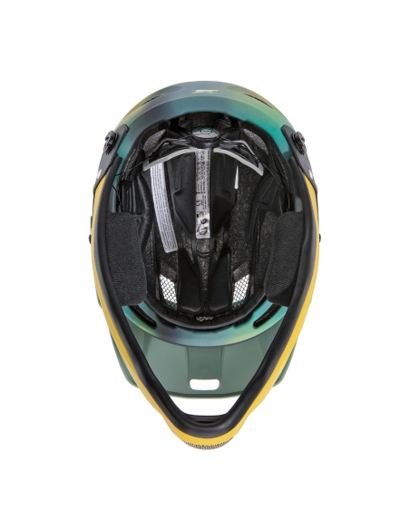 Kask rowerowy full-face Uvex Jakkyl HDE 2.0 Forest Mustard Mat (odpinana garda)