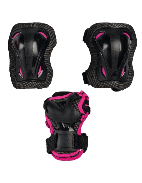 Ochraniacze dziecięce (na kolana, łokcie, nadgarstki) Rollerblade Skate Gear Junior Black/Pink