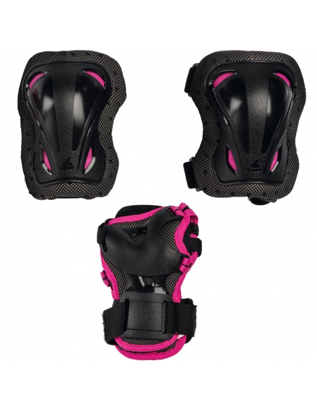 Ochraniacze dziecięce (na kolana, łokcie, nadgarstki) Rollerblade Skate Gear Junior Black/Pink