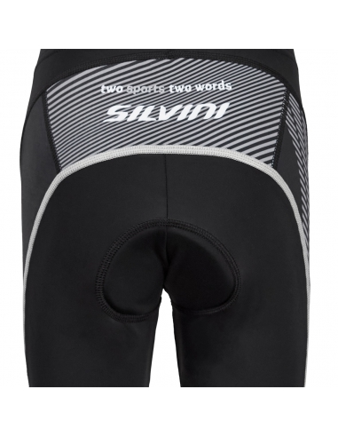 Spodenki rowerowe dziecięce Silvini JUNIOR TEAM Black-Cloud