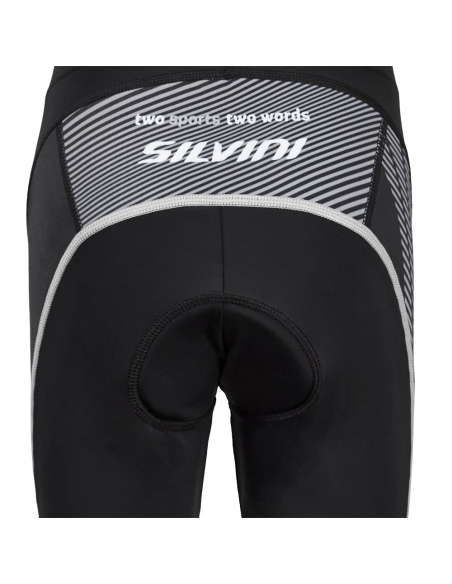 Spodenki rowerowe dziecięce Silvini JUNIOR TEAM Black-Cloud