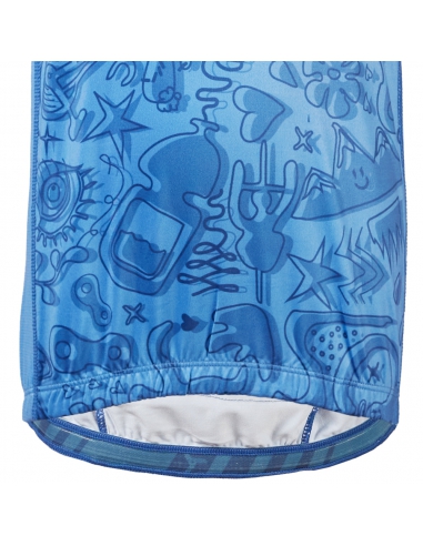 Koszulka rowerowa dziecięca Silvini Kids Scrivia Blue-Lime