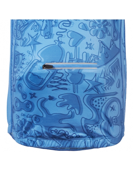 Koszulka rowerowa dziecięca Silvini Kids Scrivia Blue-Lime