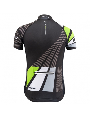 Koszulka rowerowa dziecięca Silvini Junior Team Black-Green