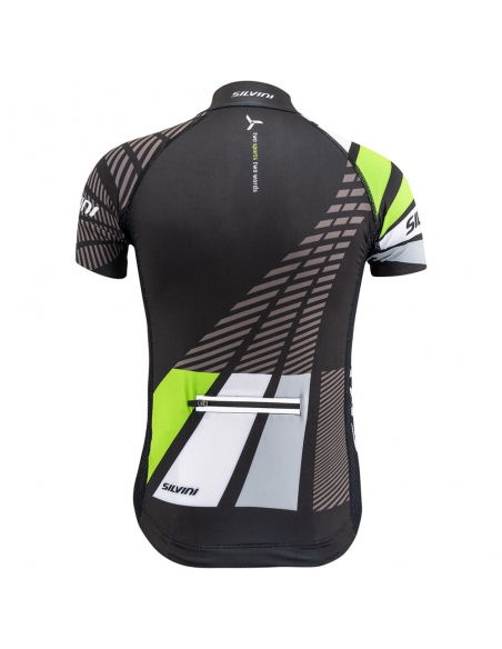 Koszulka rowerowa dziecięca Silvini Junior Team Black-Green