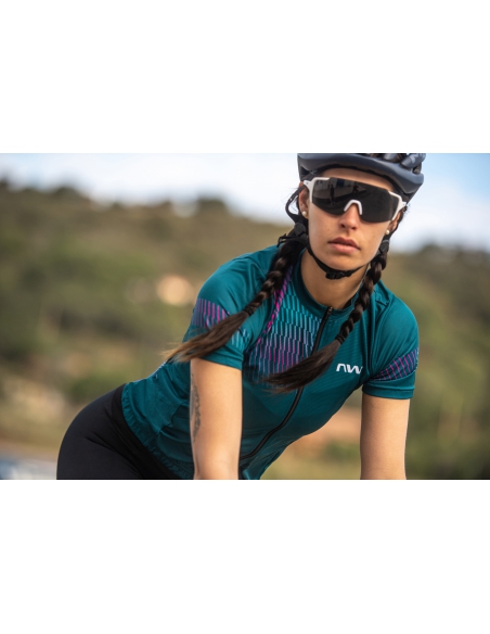 Koszulka rowerowa Northwave Origin WMN Jersey Black/Iridescent