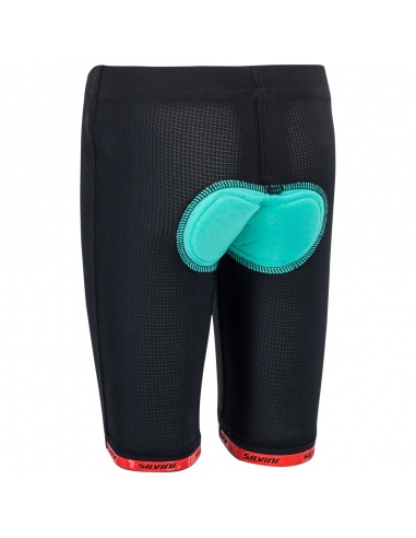 Spodenki rowerowe wewnętrzne dziecięce Silvini Kids Ippari Black