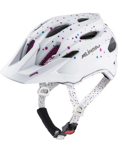 Kask rowerowy Alpina Carapax Jr White Polka Dots